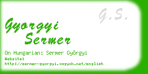 gyorgyi sermer business card